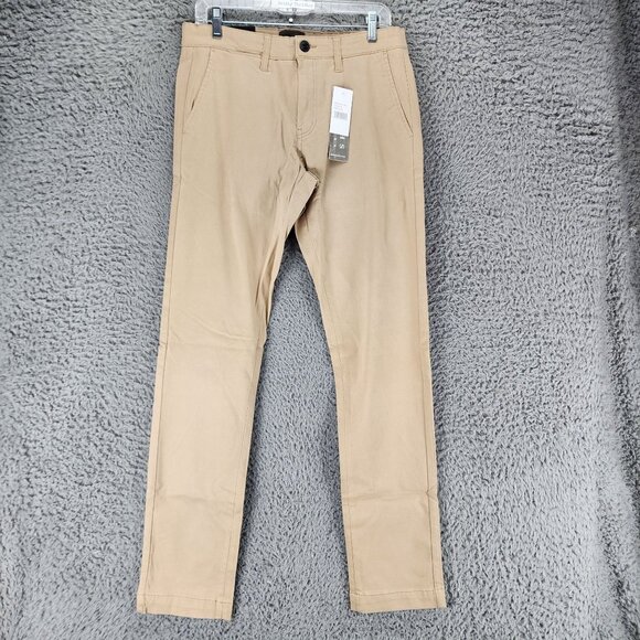 Jachs Pants Mens 30x34 Tan Stretch Mid Rise Straight Fit Slim Straight Leg *NWT*